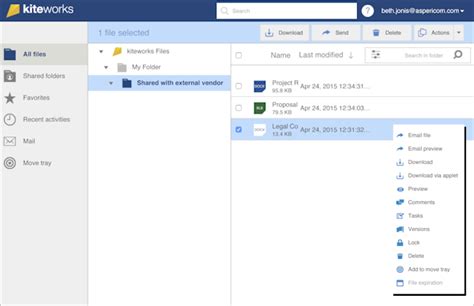kiteworks log in